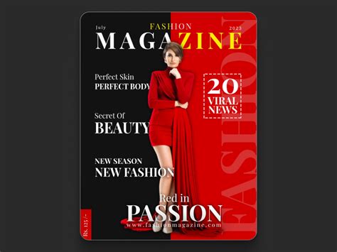 Fashion Magazine Cover by Damek Whiz on Dribbble