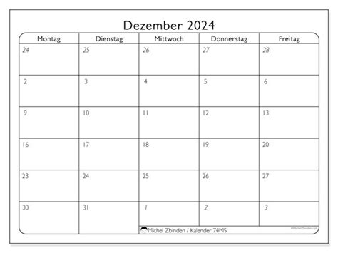 Kalender Dezember 2024 74MS Michel Zbinden BE