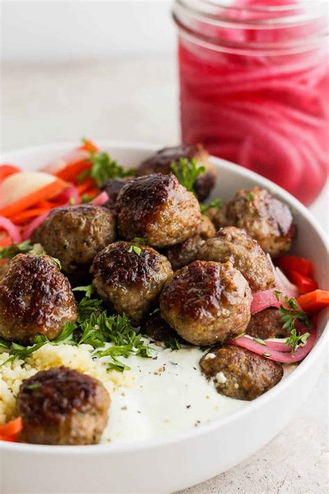 Greek Meatballs Quinoa And Whipped Feta The Wooden Skillet