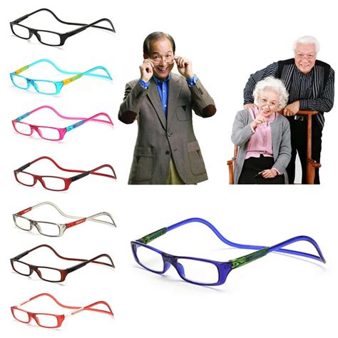 New 8 Colors Frame Readers Reading Glasses Easy Hang Neck 1 0~ 4 0 In Men S Reading Glasses