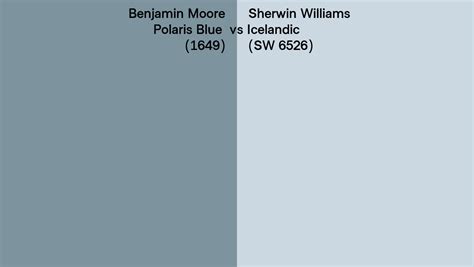 Benjamin Moore Polaris Blue 1649 Vs Sherwin Williams Icelandic SW