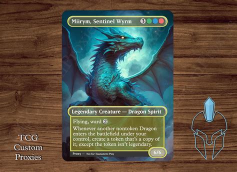 Miirym Sentinel Wyrm Magic Playtest Proxy Fullart Etsy