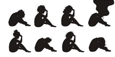 Woman Sitting Silhouette