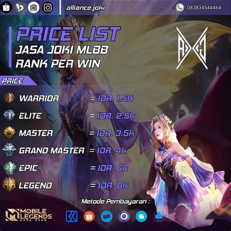 Joki Boost Rank Legend Rank Mobile Legend Mlbb Ml Joki Game Boost Tiket And Voucher