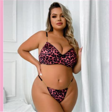 LY PINK LEOPARD LINGERIE Plus Sizes Shop Xtreme