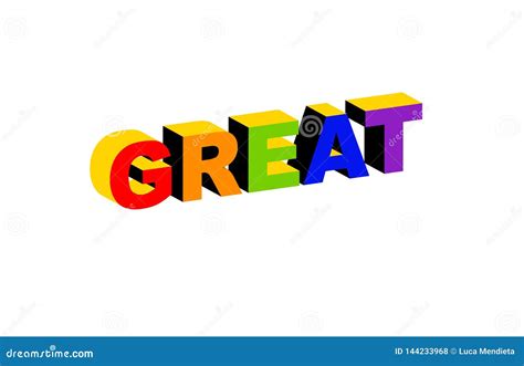 Vector Colorful and Three-dimensional Colorful Lettering of the Word ...