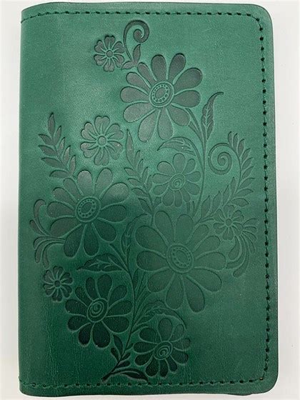 Портмоне женское кожаное малое - Арт ТС-ПМ-Цветы/зеленый | Интернет ...