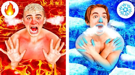 ГОРЯЧИЙ vs ХОЛОДНЫЙ БАССЕЙН ЧЕЛЛЕНДЖ **2 часть** - YouTube