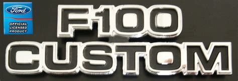 1977 1979 Ford F Series Truck F100 Custom Emblem New