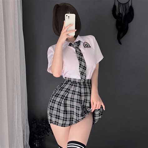 Lingerie Sexy Estilo Japonês Puro Desejo Quente Papel De Estudante JK Uniforme Sedutor Set