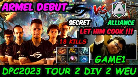 Armel Unbelievable Debut Performance Team Secret Vs Alliance Dpc