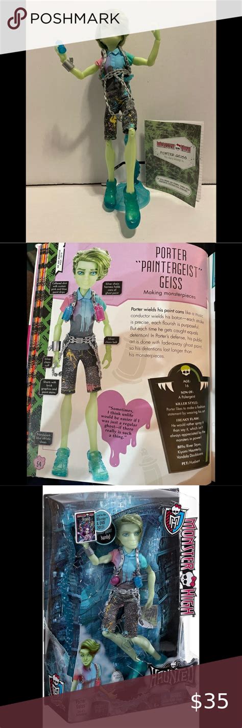 Monster High Porter Geiss Doll The Haunted Series 2014 Monster High