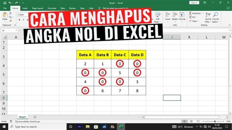 Cara Menghilangkan Angka Nol Di Microsoft Excel Youtube