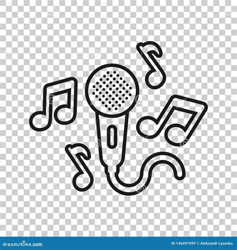 Icono De La M Sica De Karaoke En Estilo Transparente Ejemplo Del Vector