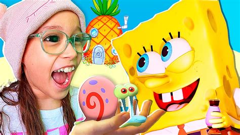 Jogando O Jogo Do Bob Esponja Meu Pai Na Fenda Do Biqu Ni Youtube