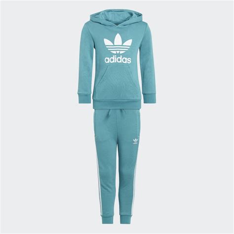 Kids Clothing Adicolor Hoodie Set Turquoise Adidas Kuwait