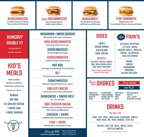 University Menu Archive Burgermaster