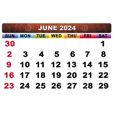 June Month Calendar Of 2024 Vector June 2024 Monthly 47 OFF