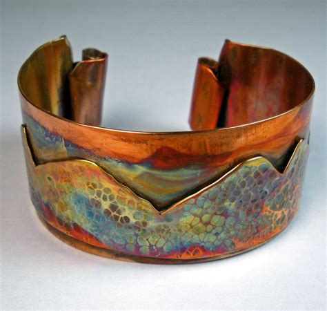 Copper Cuff Bracelet Featuring Forged Copper by FebraRose on Etsy