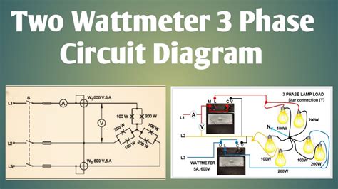 Two Wattmeter Phase Circuit Diagram Two Wattmeter Method Of Power