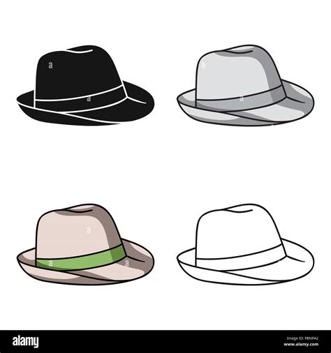Panama Hat Icon In Cartoon Design Isolated On White Background Surfing