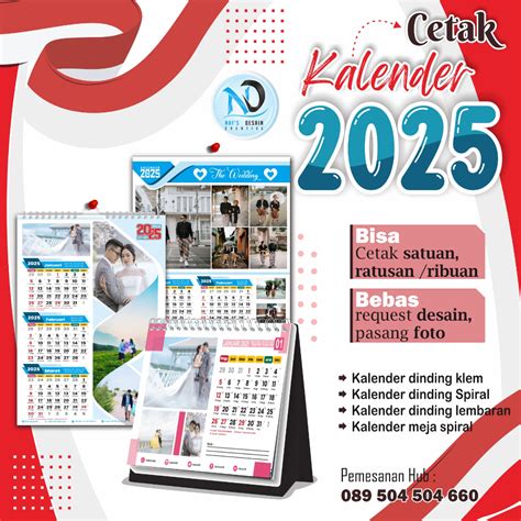 Jual Kalender Dinding Lbr Bulan Custom Desain Shopee