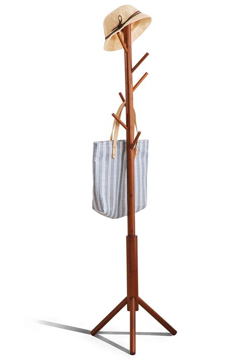 Buy Filwh Premium Bamboo Coat Rack Tree With Hooks Adjustable