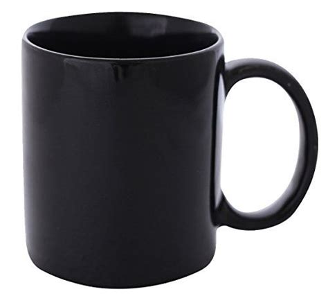 SouvNear Black Ceramic Coffee Mug Plain Hand Painted Glazed Tea