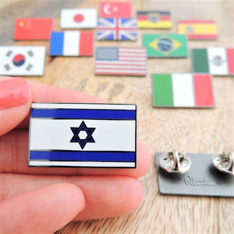 American Flag And Israeli Flag Lapel Pin Etsy