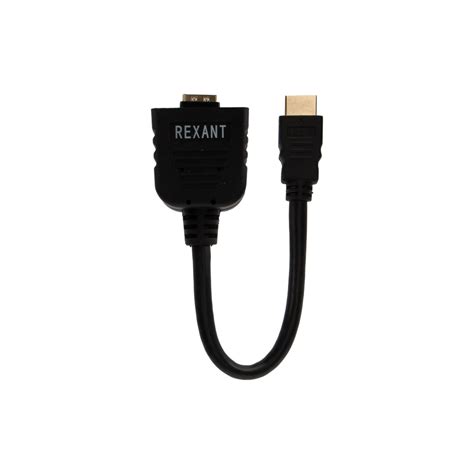 Разветвитель REXANT штекер HDMI - 2 гнезда HDMI с проводом, черный 17 ...
