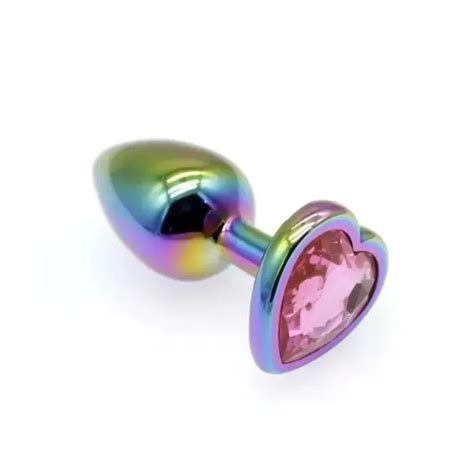 Plug Anal Joya Corazon Tornasol Talla M Luegopago
