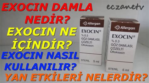 EXOCIN DAMLA NEDİR EXOCIN DAMLA NIN YAN ETKİLERİ NELERDİR EXOCIN