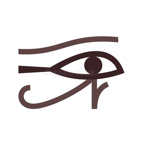 Horus Eye Egyptian Eye Flat Style Vector Illustration Stock Vector