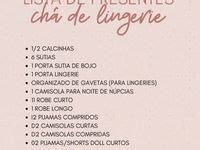 Despedida de solteira Chá de lingerie