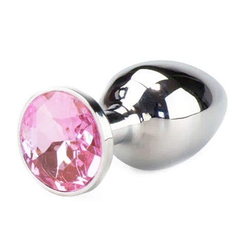 Plug Anal J Ia Cristal Em Metal Grande Transparente