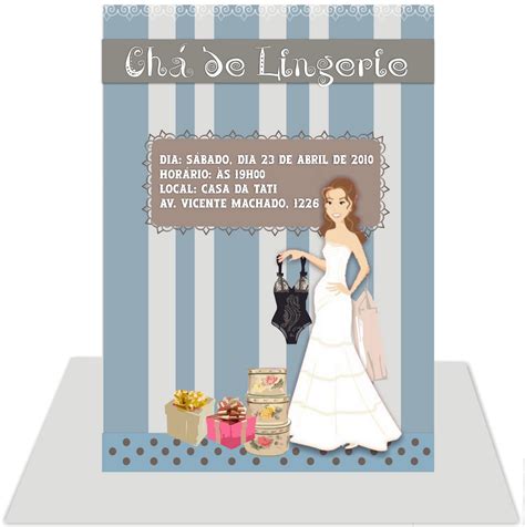 Planob Cria O E Comunica O Convite Ch De Lingerie