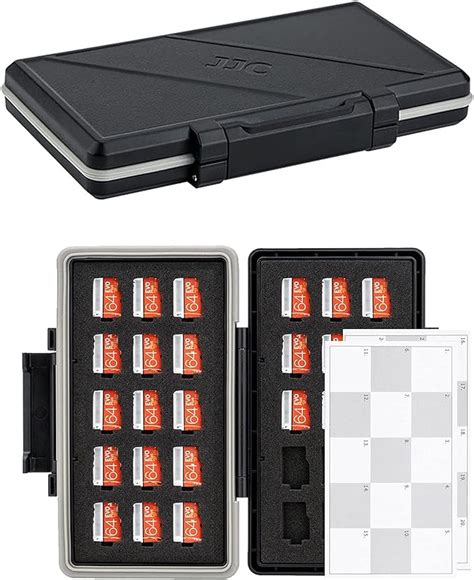 Slots Micro Sd Card Case With Index Label Water Resistant