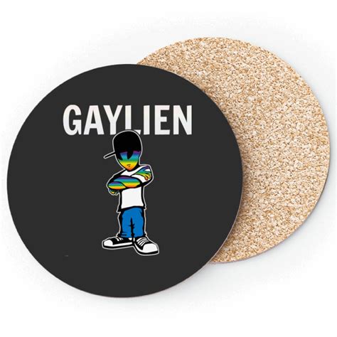 LGBT Pride Gaylien Gay Alien Month Human Rights Proud Ally Queer LGBTQ Coasters Sold By