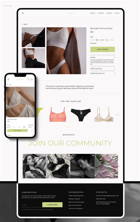 Lingerie Online Store E Commerce Ux Ui Concept On Behance