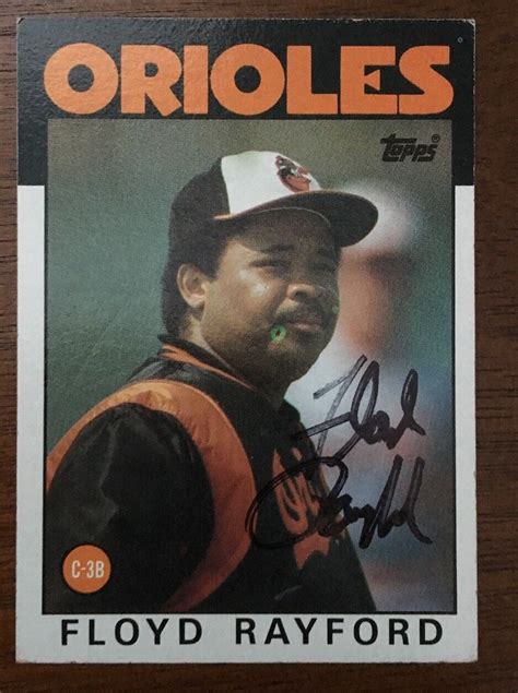 Floyd Rayford 1986 Topps Autographed Signed Auto Baseball Card 623