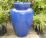 Large Blue Glazed Pots And Planters Blue Glazed Garden Ceramic Pots