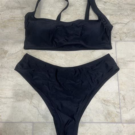 Black Matching Bikini Set Brand New Depop