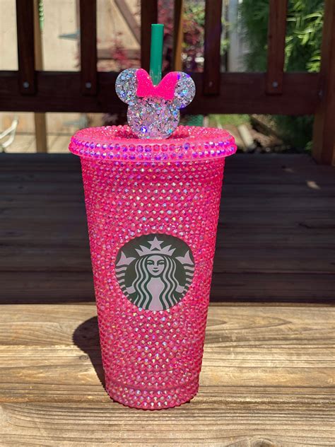 Hot Pink Rhinestone Cold Cup Starbucks Cold Cup Starbucks Cups Tumbler