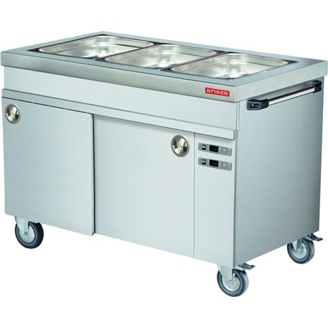 Mobile Bain Marie With Hot Cupboard 3xGN1 1 Stalwart DA BTEB711HM