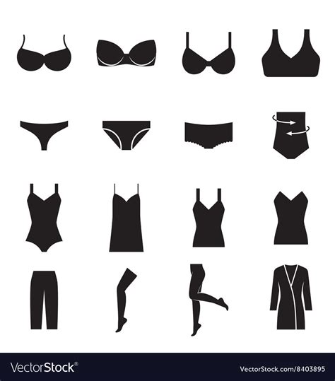 Set Of Lingerie Icons Royalty Free Vector Image