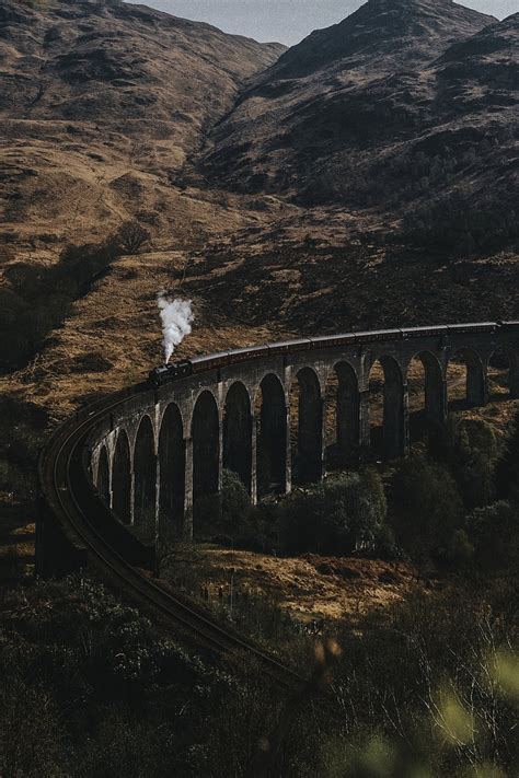 Train on the Glenfinnan Viaduct, | Premium Photo - rawpixel