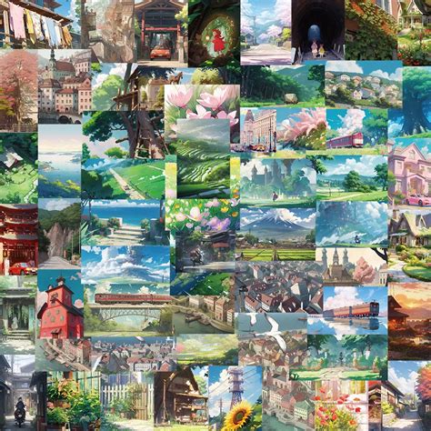 Anime Street View Paisagem Adesivos Decalques De Cen Rio Scrapbook