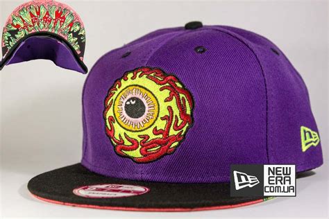 Бейсболка snapback Mishka New York New Era фиолетовая (глаз) - New Era ...