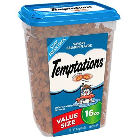 Temptations Classic Cat Treats Savory Salmon Flavor, 16 oz. Tub – Pets ...