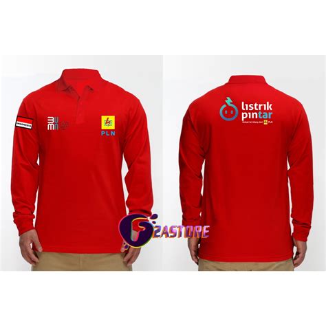 Jual Polo Baju Kerah Listrik Pintar Belakang Dan Depan Logo Pln Baju